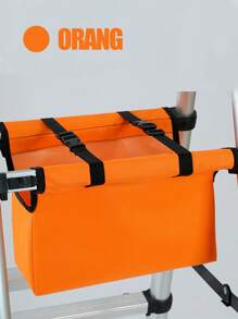 1pc Heavy Duty Tool Bag For Step Ladder, Oxford Cloth Material, Waterproof And Scratch Resistant, Expandable Storage With Hanging Design For Home Remodeling Organizer, Large Capacity For Storing Screws, Wrenches, Drills And Other Maintenance Tools