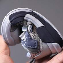 Zapatos deportivos para niños, zapatos de malla transpirables de moda para niños, zapatos de niña con suela blanda - Gris - Ver 9