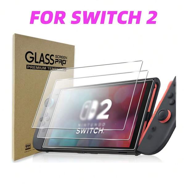 9H Screen Protector For Nintend Switch 2 Tempered Glass Anti-Scratch HD Clear Protective Film For Nintend Switch 2 Accessories