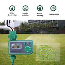 Automatic Digital Garden Watering Timer, Watering Timer, Energy Saving, Adjustable, Simple Operation, Automatic Irrigation, Watering Timer For Patio, Lawn - Green - View 6