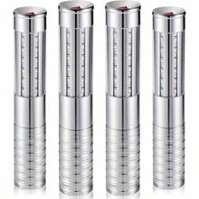 Actualización juego de 4 luces LED estroboscópicas recargables para botellas, luces de mano con flash para señales de club en fiestas y cumpleaños (luz blanca plateada) - Plata+Blanco+Luz - Ver 2
