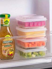 1pc Transparent Cheese Preservation Box, Airtight Food Container, Kitchen Storage Box, Suitable For Fresh Cheese, Cooked Dishes And Snacks, Portable Refrigerator Preservation Box To Keep Fruits And Vegetables Fresh, Cheese Slice Preservation Box, Dedicated Preservation Box For Refrigerating Onions, Ginger, Garlic, Butter Block Packaging Box With Flip Cover, Suitable For Kitchen Use - Multicolor - View 8