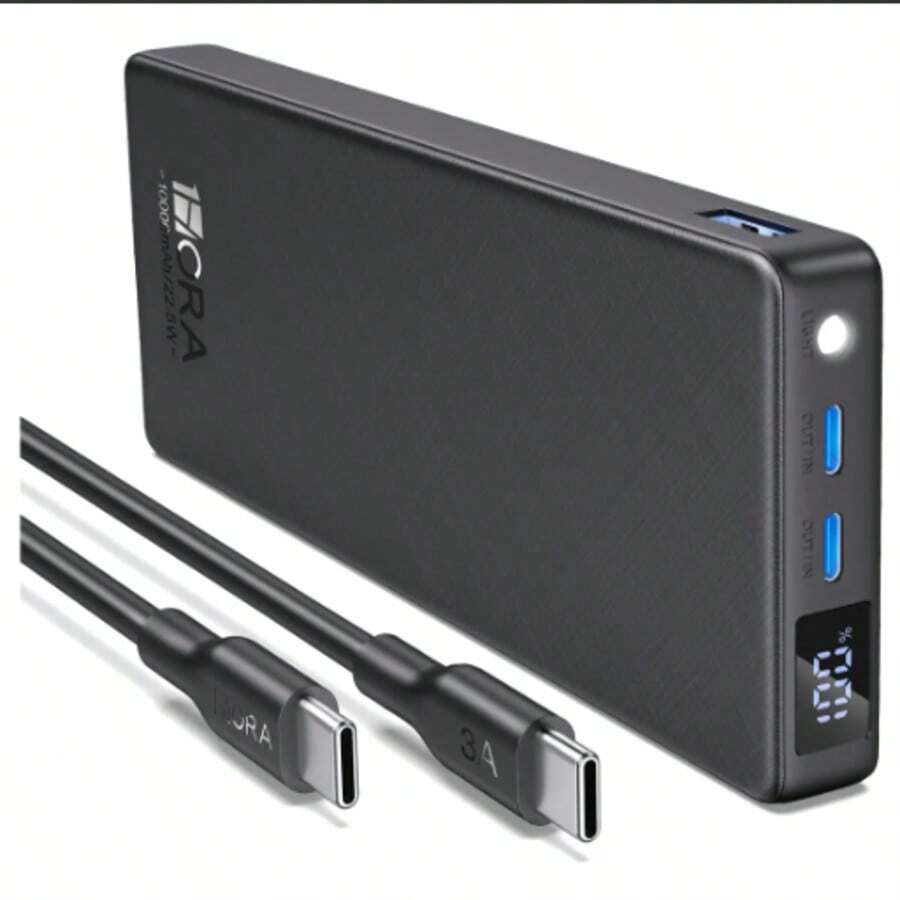 1HORA Power Bank Batería 10000mAh Carga Rapida 22.5W GAR264 - Negro - Ver 1