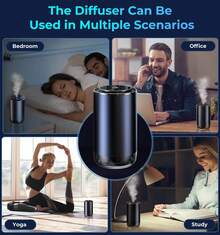[Smart Misting Freshener.AI Auto On\/Off]AREDAN Essential Oil Car Air Diffuser|Wireless Battery Powered|Long-Lasting Scent|Ultra-Quiet|Romantic Star Projection|Home &Amp; Car Use|Ideal Gift - trái cam - Xem 6