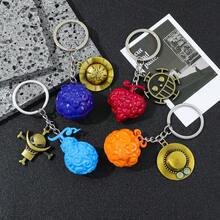 1 chiếc móc khóa trái cây cao su hình hoạt hình Anime One Piece cá nhân hóa, mặt dây chuyền trang trí thời trang, dây đeo túi có ngăn đựng thẻ ID, phụ kiện ô tô, quà tặng Giáng sinh - Nhiều màu - Xem 5
