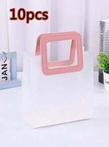 10/1 Bolso redondo transparente con efecto escarcha, bolsa de regalo del Día de San Valentín, bolsa de regalo de boda, bolsa de regalo de dama de honor con caramelos, bolsa de tienda de joyas, bolsa de regalo de dama de honor de boda