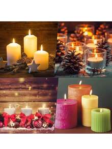 TOEDO 100根/包预涂蜡无烟蜡烛芯，带烛芯座，DIY大豆蜡和蜂蜡蜡烛制作材料 - 多色 - 查看 9