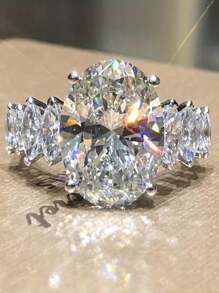 Elegant Palace Style Luxury Zirconia Ring, Fashion Chic Simple Jewelry Decorative Ring