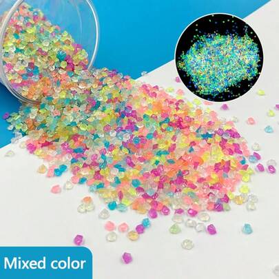 10000 Pcs Resin Sand, Artificial Luminous Stone, Luminous Sand For Garden, 3-5mm Succulent Luminous Stone - Suitable For Mini Wonderland Decoration, Aquarium, Bonsai Plants, Garden Decoration, Small Landscape, Path Decoration