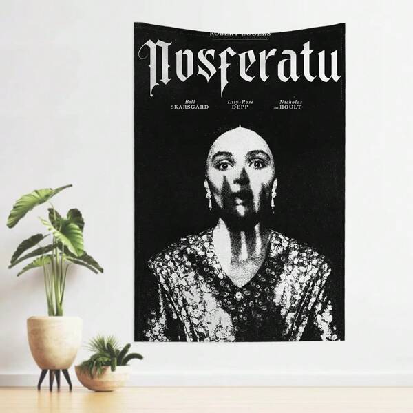 1 Stück N-Nosferatu Klassischer Horror Film Wandteppich Raumdekoration Wandstoff Party Hintergrund Raumdekoration Babyzimmer
