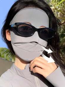 1 件熊猫眼面罩，防紫外线，透气防晒面罩，适合户外活动，女士 - 彩色 - 查看 4