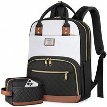 NEWHEY Mochila para hombres para portátil de 15.6 pulgadas, mochila de negocios para el trabajo, mochila impermeable para la universidad, mochila casual para viajes, juego de 2 mochilas de enfermera - Multicolor - Ver 11