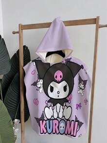 1pc Cute Printed Toddler Beach Blanket (23.62*23.62inch), Kids Swimming Beach Poncho, Beach Bay Sensation Beach Towel For Boys And Girls, Super Soft Fiber Children Hooded Beach Robe - Multicolor - View 11