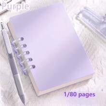 4PCS Transparent PP Cover Notebook, 160 Pages Of A7 Line Spiral Notebooks, Coil Notebook,Made With High-Quality Acid-Free Paper, Suitable For Bullet Journaling, Sketching, Double Wire Binding, And Ideal For Students And Office Supplies,Back To School Supplies