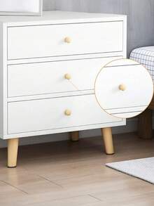 Buros De Madera Sencillos Con 2 Cajones Mesa De Noche Buro - Blanco - Ver 5