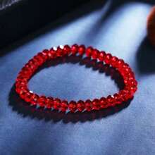 1pc Women's Minimalist Crystal Beaded Bracelet, Elegant Luxury Fashion Accessory