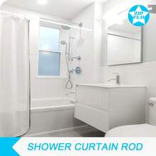 Shower Curtain Rod White Tension Rod 45 To 76 Inch Spring Curtain Rod Shower Rod Non Slip Shower Curtain Rod 1pcs For Windows No Drilling Adjustable Tension Rods Of Curtain Window Closet Kitchen - 白色 - 查看 8