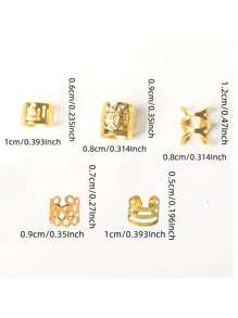 Set de 100/50 piezas de trenzado dorado mezclado, 50 elegantes aros/accesorios para el cabello de señoras y niñas del milenio
