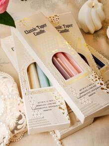 4 قطع/مجموعة - شمع طويل الساق 12 بوصة ب- 6 ألوان تدرجية، شمع للمناسبات، شمع لعشاء الشموع، ديكور المنزل، شمع أعياد الميلاد، شمع حفلات الولائم والزفاف الرومانسية، ديكور المكان، هدايا التخرج، هدايا صغيرة للحفلات، هدايا خاصة، ديكور هالوين وعيد الميلاد