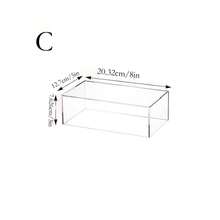 1pc Clear Acrylic Five-Sided Display Box, Dessert Cake Hollow Bottom Self-Service Display Stand, Cubic Display Stand For Cosmetics, Model Toys - Transparent - View 10