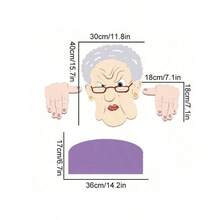 1PC/2PCS Whimsical Wooden Garden Fence Decorations, Elderly Couple Peering Over, Artistic Illustrated Yard Art, Unique Atmosphere Design For Outdoor Spaces, Loving Couple Garden Decor, Outdoor Fence Yard Sign Art, Cute Decorative Gift, Holiday Lawn Decoratior