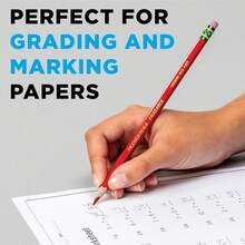 ® Erasable Checking Pencils, Presharpened, Carmine Red, Pack Of 12