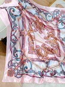 1 chiếc khăn satin in họa tiết tối giản, phụ kiện thời trang mùa xuân mới, phù hợp cho nữ, có thể dùng làm thắt lưng, trang trí túi xách, ruy băng, băng đô hoặc khăn quàng cổ, lựa chọn lý tưởng để tôn lên vẻ ngoài của bạn. - Hồng - Xem 9
