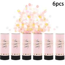 1pc Mini Handheld Gift Cone Pink Portable DIY Spring Jet Gift Cone Colorful Confetti Confetti For Birthday Party Wedding Mother's Day Family Gathering Atmosphere Favors Props