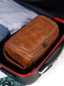 1 Unisex Hanging Travel Organization Bag, This Lightweight And Compact Men's Toiletry Bag With A Sturdy Handle Makes It Easy To Carry And Fits Perfectly In Your Suitcase Or Backpack. Large And Durable Shaving Bag With Plenty Of Capacity - For Personal Care And Hygiene Essentials