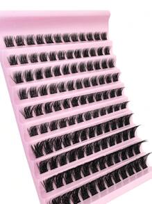 120 Stück Büschel Wimpern 8-16mm T50 DIY Wimpernverlängerung, 0,07mm Dicke, D-Krümmung, flauschiger & extra dicker Stil, gemischte Längen 8-16mm, wiederverwendbar, einfache Anwendung für Anfänger für Hochzeit, Ostern, Musikfestivals, Muttertag Weihnachten als Geschenkwimpernbüschel, Wimpernbüschel, Einzelwimpern, Wimpern, Falsche Wimpern