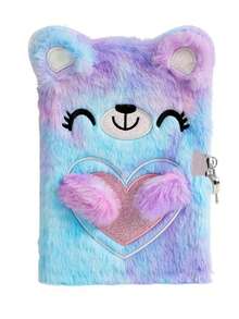 1 Stück Mädchen Tagebuch mit Schloss, Geheimes Kinder Tagebuch Notizbuch Geschenk zum Schreiben und Zeichnen, Hardcover Flauschiges süßes Bären Tagebuch Mit Kristall Aufklebern Für Mädchen, Geschenke für den Schulanfang - Verschiedenfarbig - Übersicht 7