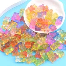 Ombre Bear Beads, No Eye Acrylic Bear Beads, Decoration Beads, Summer Beach Holiday Accessories, Fashion Jewelry For Women, For DIY Bracelets, Necklaces, Earrings, Anklets, Phone Case, Hair Clips, Birthday, Wedding, Music Festival Gifts