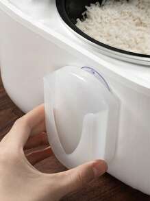 1pc Kitchen Ladle Holder, Suction Cup Spoon Rest Rack For Rice Cooker, Ladle & Soup Spoon Hanger, Household Utensil Storage