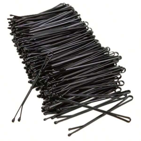 100/50/20 Stück einfache, einfarbige, strukturierte Haarspangen für Frauen/Mädchen, schwarze Buchstaben-Haarnadeln, kleine schwarze Haarspangen, Haar-Accessoires, gebrochene Haarspange, gebogene Haarspange, U-förmige Haarspangen, flache Krallenspange, Haarspange, Haarkrallen