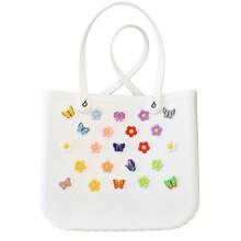 10pcNew Fashionable Butterfly Flower PVC Soft Rubber Detachable Hole Shoe Buckle DIY Beach Bag Hole Buckle Jewelry Accessories Beach Accessories Beach Essentials Vacation Holiday Essentials