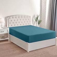 Mellanni King Fitted Sheet - Iconic Bedding Sheets With Up To 16 Inch Deep Pocket - Soft & Cooling - Fade & Stain Resistant - 1 PC (King, Light Blue) - 綠色 - 查看 3