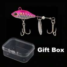 金属振动鱼饵漩涡旋转7克10克14克旋转亮片淡水硬饵振动旋转勺适用于梭鲈