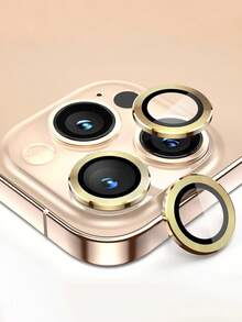 3pcs Camera Lens Protector Film/Sticker Compatible With IPhone 17/17 Air/17 Pro/17 Pro Max/16/15/14/13/12/11 Pro Max/15/16 Plus - Gold - View 7