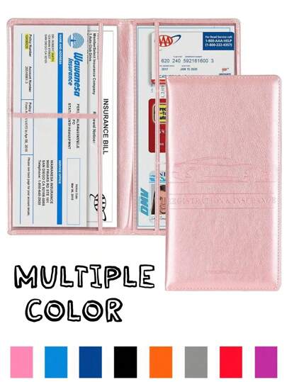 Car Registration And Insurance Holder - Vehicle Glove Box Car Organizer, Auto Truck Comparment Accessories Case For Essential Document, Driver License, Cards, Car Accessories, Accessori Auto S