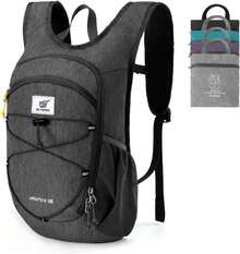 15L/20L Foldable Hiking Backpack Lightweight Packable Travel Daypack With Chest Strap Small Folding Pack For Walking - Black - View 1