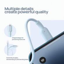 anker Cable de datos de carga rápida A863 sin dañar el dispositivo, cable de carga engrosado, antiexplosión, antirotura y duradero, adecuado para teléfonos Apple y Android.