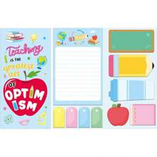Teacher's Day Theme Sticky Note Combination, Cute School Theme, Account Stickers, Cartoon Sticky Notes