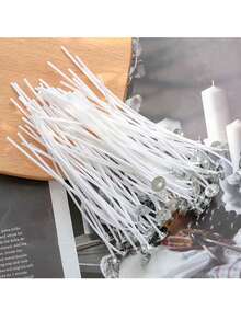 TOEDO 100根/包预涂蜡无烟蜡烛芯，带烛芯座，DIY大豆蜡和蜂蜡蜡烛制作材料 - 多色 - 查看 2