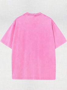 When Making Old T-Shirts, "CHROMAKOPIA" Echoes The Design Before And After, And The Unique Characters Are Printed To Create A Sense Of High Street Looseness. - Màu Hồng Tươi - Xem 3