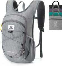 15L/20L Foldable Hiking Backpack Lightweight Packable Travel Daypack With Chest Strap Small Folding Pack For Walking - Grey - View 1