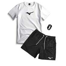 Set Kit 100% Cotton T-Shirt And Printed Tectel Shorts MZN + WATER-APPROVED DIGITAL WATCH - 白色 - 查看 2