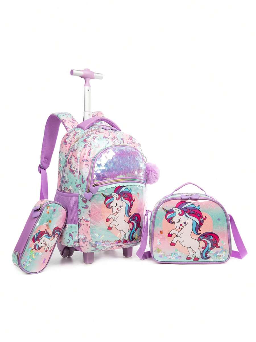 Mercuryelf Mochila Escolar Para Niños, Mochila Infantil De Gran Capacidad De 17 Pulgadas Para Viajes Escolares, Estilo-3, Talla única