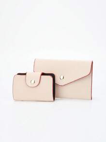 Conjunto Elegante de 3 Peças de Bolsas de Moda Feminina com Bordado - Estampa Geométrica Elegante, Bolsa de Couro Sintético e Carteira Tipo Clutch com Lenço