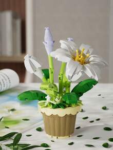 Rose Sunflower Secret Realm Flower Language, Building Blocks Flower Pot Planting, Handmade Ornaments, Plant Potted Plants, Girl Gifts,Eternal Flower Building Blocks,Freehand Potted Building Blocks - Romantic DIY Home Decor With Everlasting Flowers, Versatile And Original Gift Idea,Valentine's Day Gift,Birthday Gift.Gift Set With 2500+ Particles.Disply Riser. - Multicolor - View 11