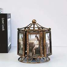 1pc Vintage Style Desktop Decor Photo Frame, Music Rotating Carousel Photo Frame - Rotating Lively Melody, Ideal Gift For Birthday, Wedding, Home Decor, Valentine's Day (Frame Material: ABS Plastic) - Multicolor - View 12